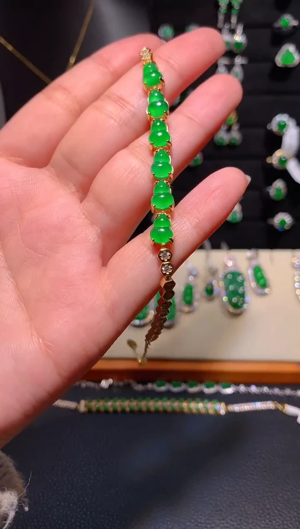 【闪购商品】翡翠手链银S925镶嵌手链