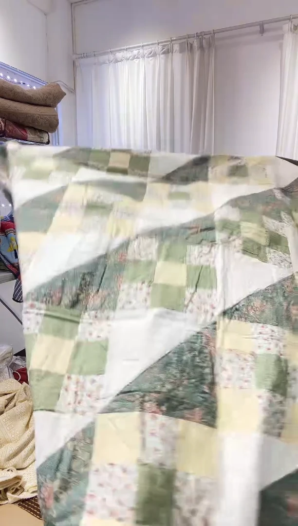 棉220*230纯棉床盖111号三件套微瑕