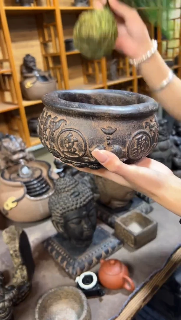 陶土【火山泥】聚宝盆