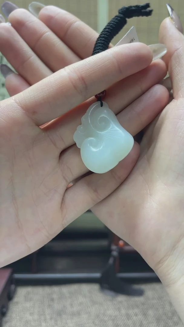 【闪购商品】和田玉吊坠(不含链)未镶嵌610021#如意灵芝吊坠多人