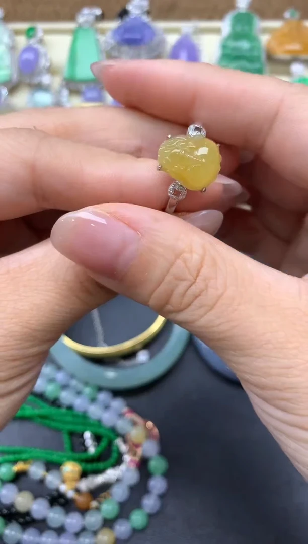【闪购商品】翡翠戒指18K金镶嵌363-中国好珍宝