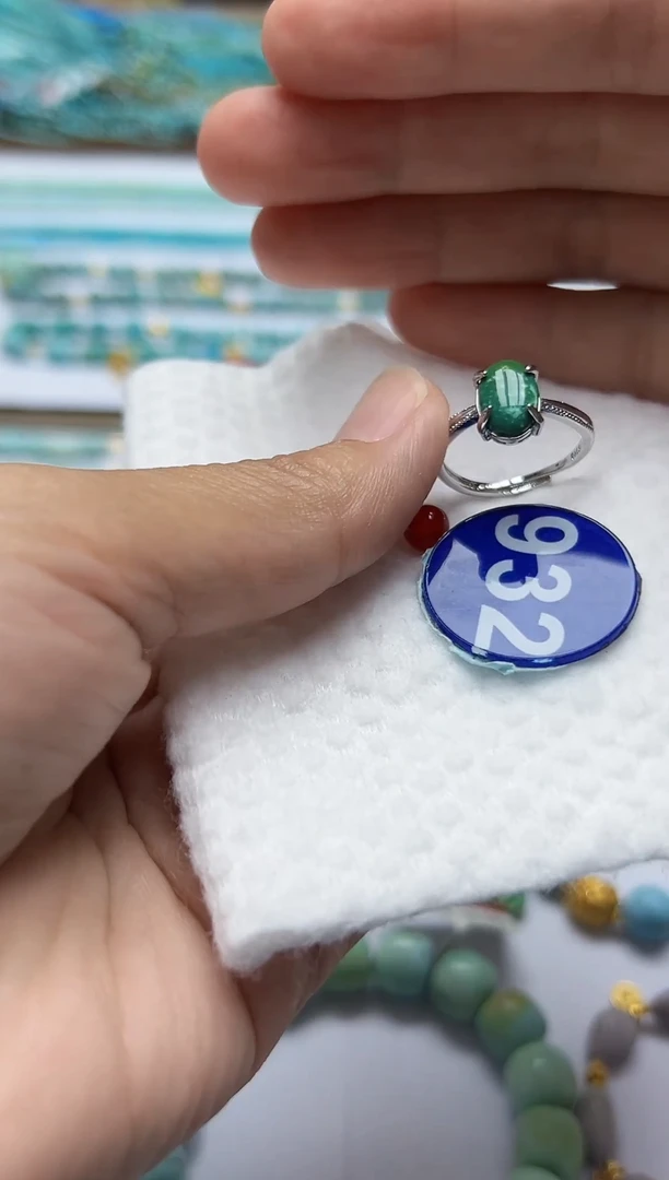 玛瑙/玉髓戒指银S925镶嵌932