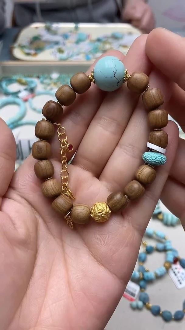 未镶嵌绿松石手链96