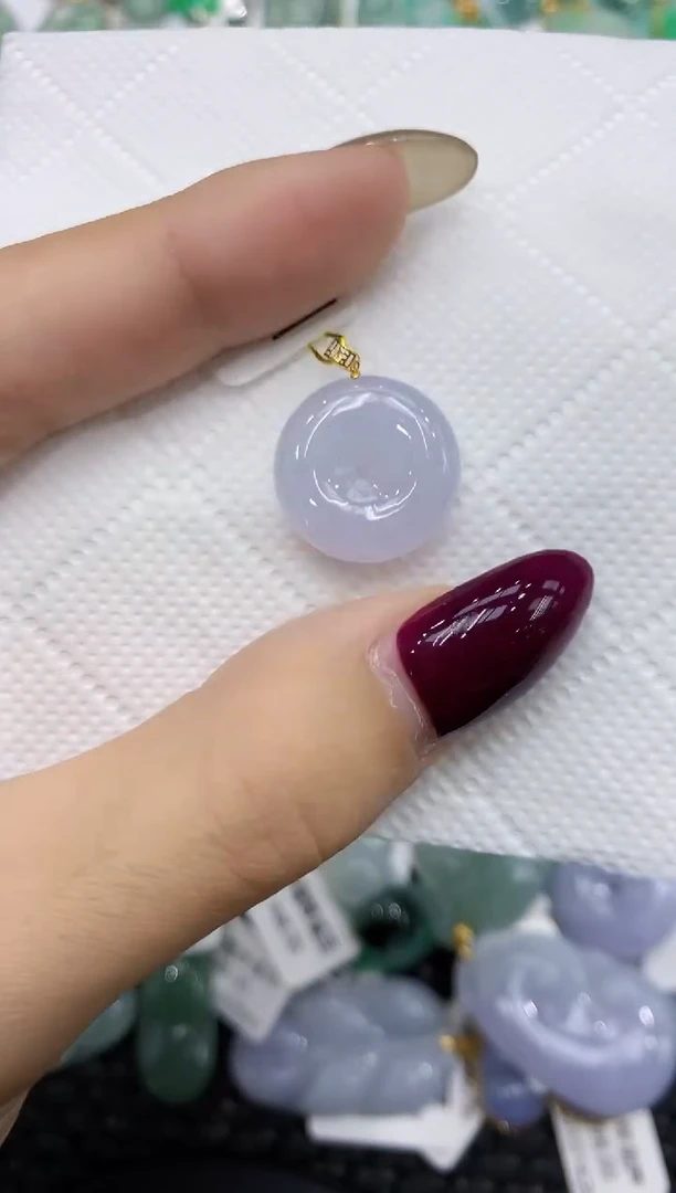 翡翠18K金镶嵌颈饰111111111111