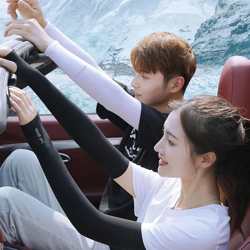 冰袖冰丝袖防晒袖套女夏季防护冰爽男护臂套袖夏日冰手套长款