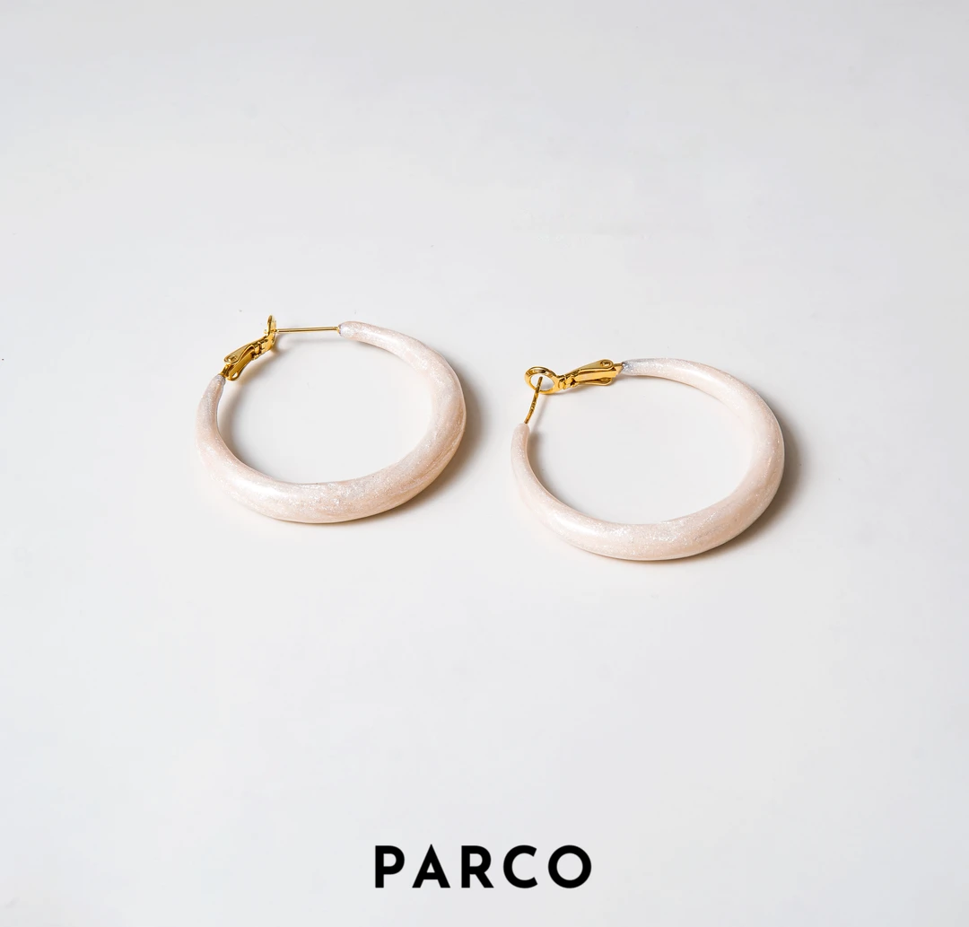 铜合金耳饰 TE308 流沙星光耳圈