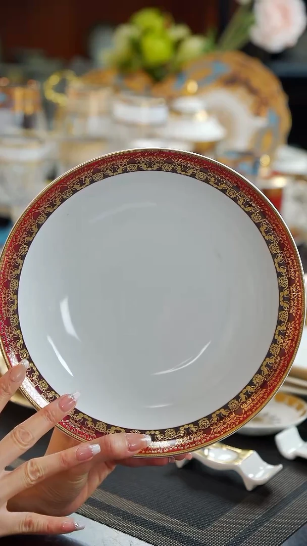 瓷片9英寸汤碗  1个