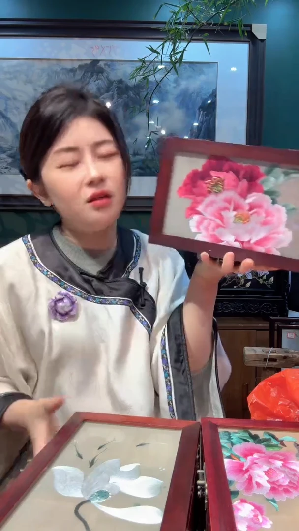 横款非遗苏绣纯手工刺绣首饰盒