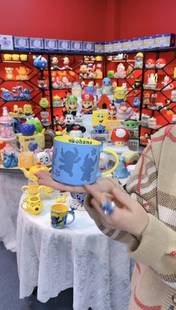 【闪购商品】1@@陶瓷杯史迪仔杯子