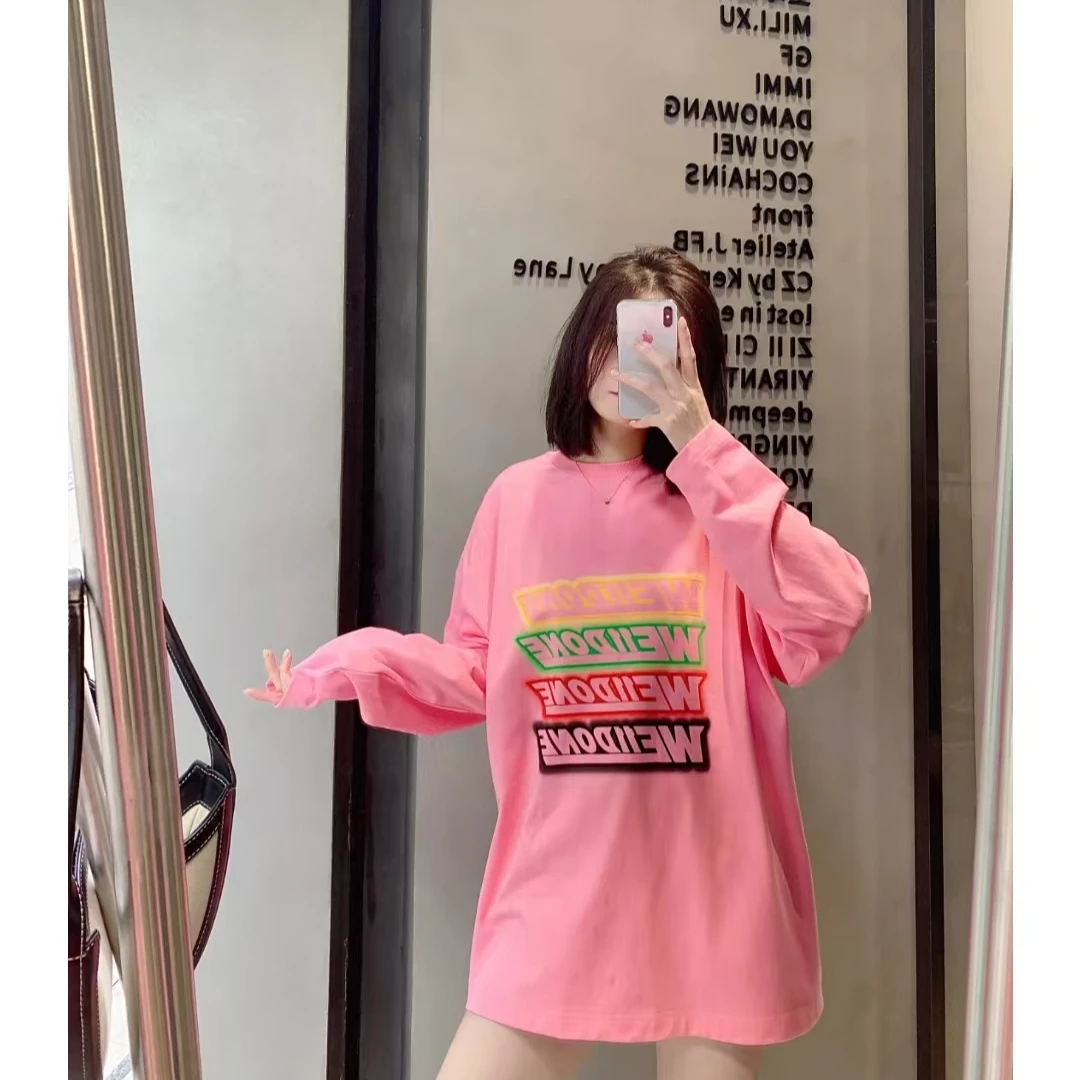 全新未使用 WE11 DONE 粉色长袖卫衣