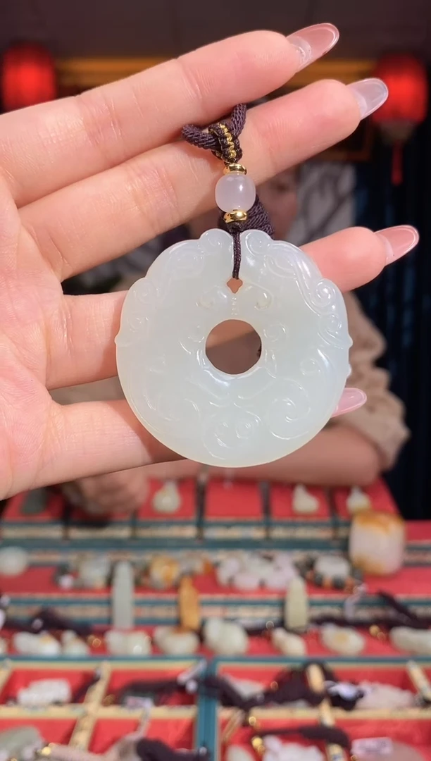 和田玉未镶嵌挂件平安扣