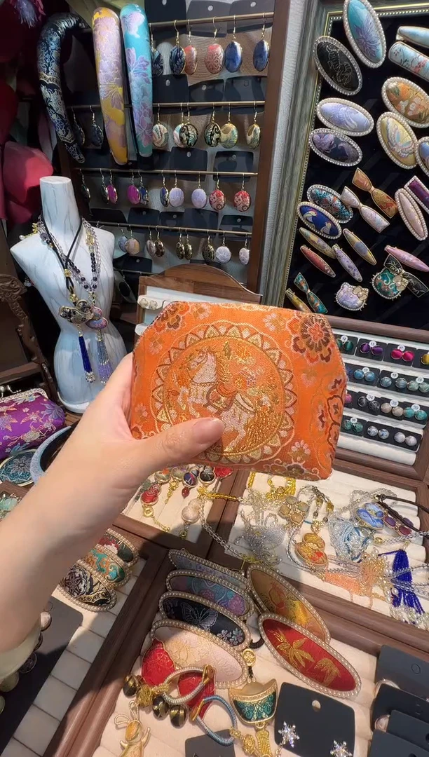 【孤品车11.6】三马天马宝相橙色零钱包成品