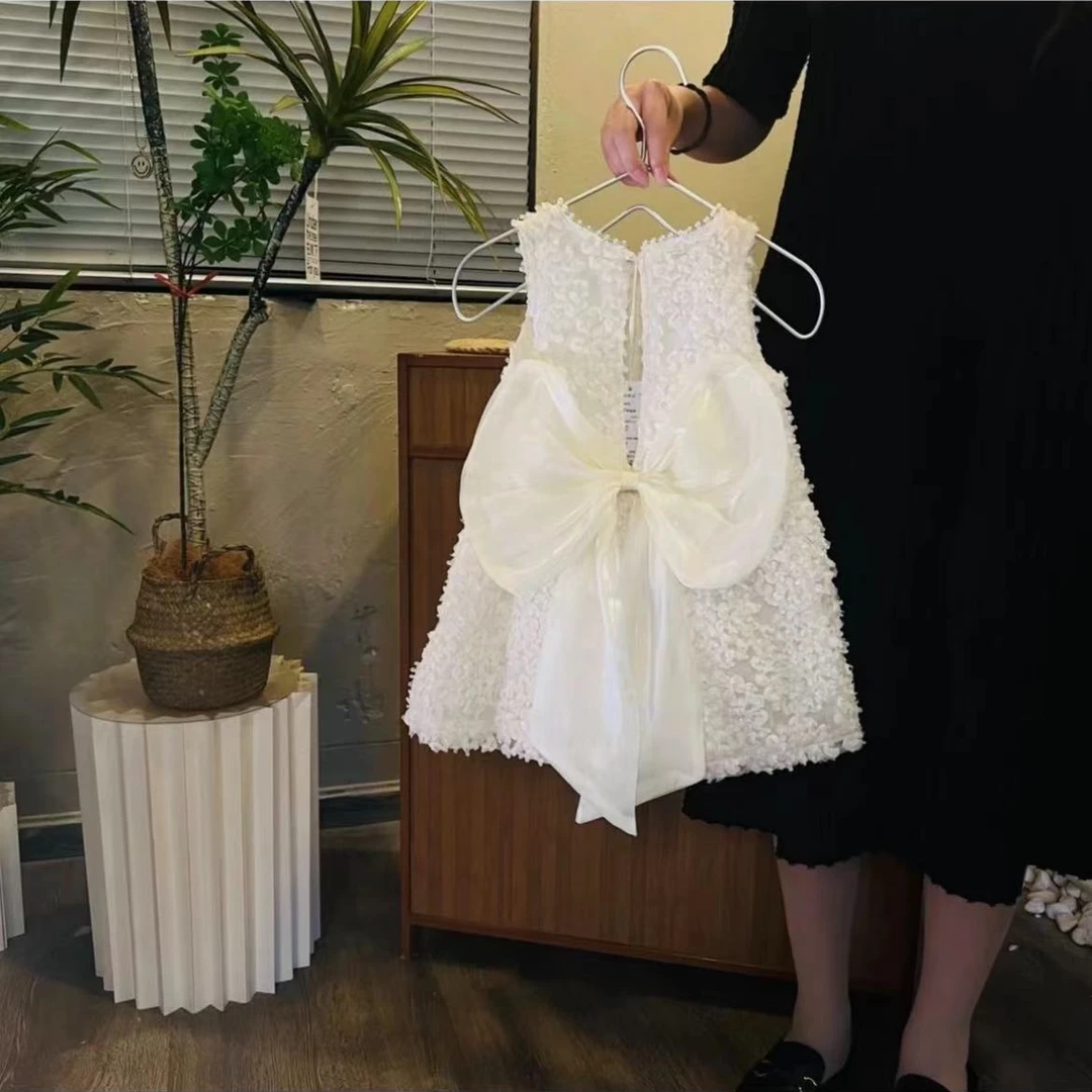 【现货】蕾丝25连衣裙新款儿童夏季艾莎公主裙子气质法式甜美洋气