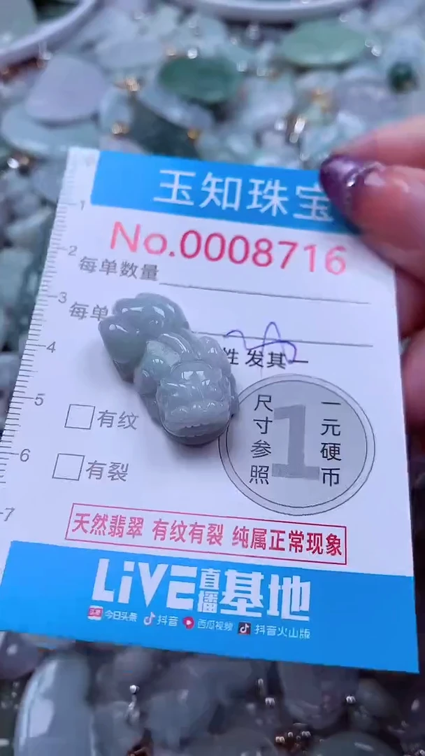 翡翠未镶嵌吊坠(不含链)8716