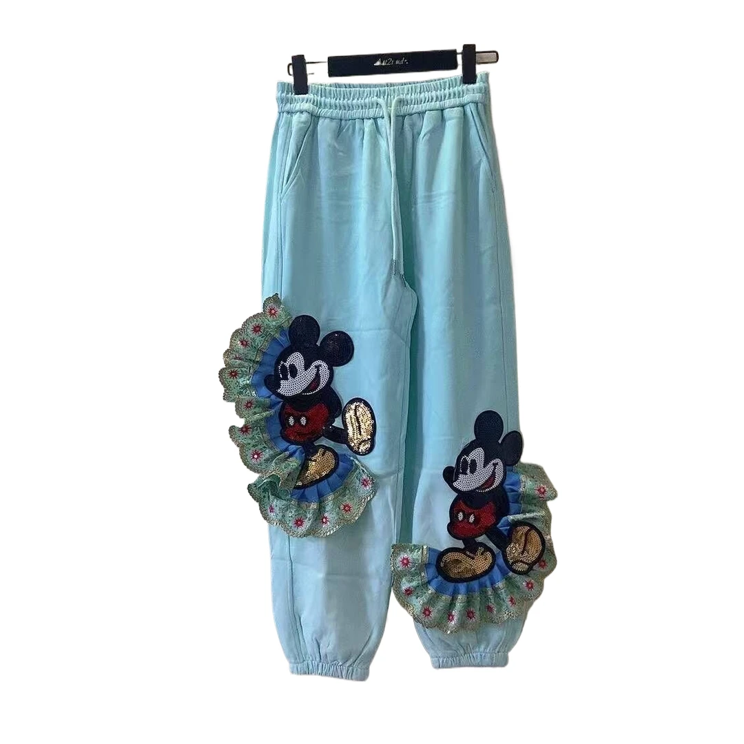 ATT潮牌女装2025春款欧洲站度假风甜美百搭国潮休闲裤