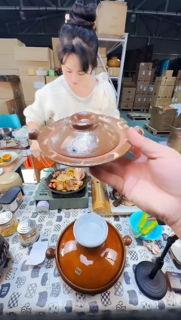 陶瓷?***?日本进口手作煎蛋锅盖子微瑕