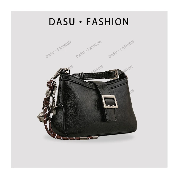 【苏总专属】SK-82675-黑色女士时尚潮流气质小众腋下包斜挎包