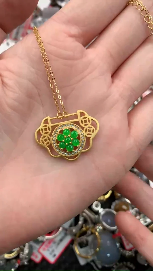 银S925镶嵌戒指翡翠11               7