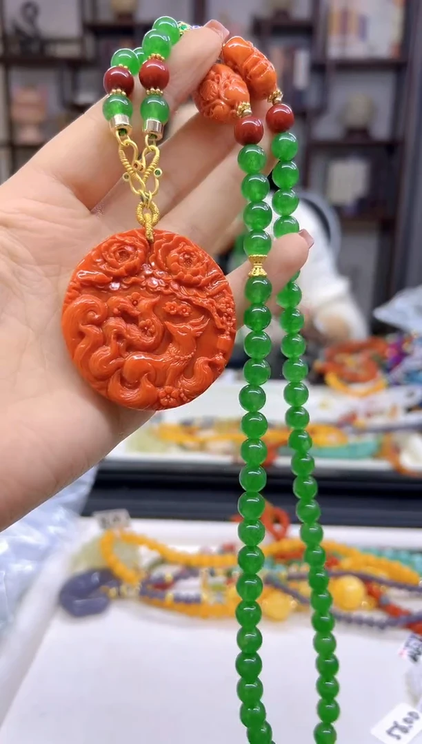 【闪购商品】翡翠毛衣链未镶嵌M342