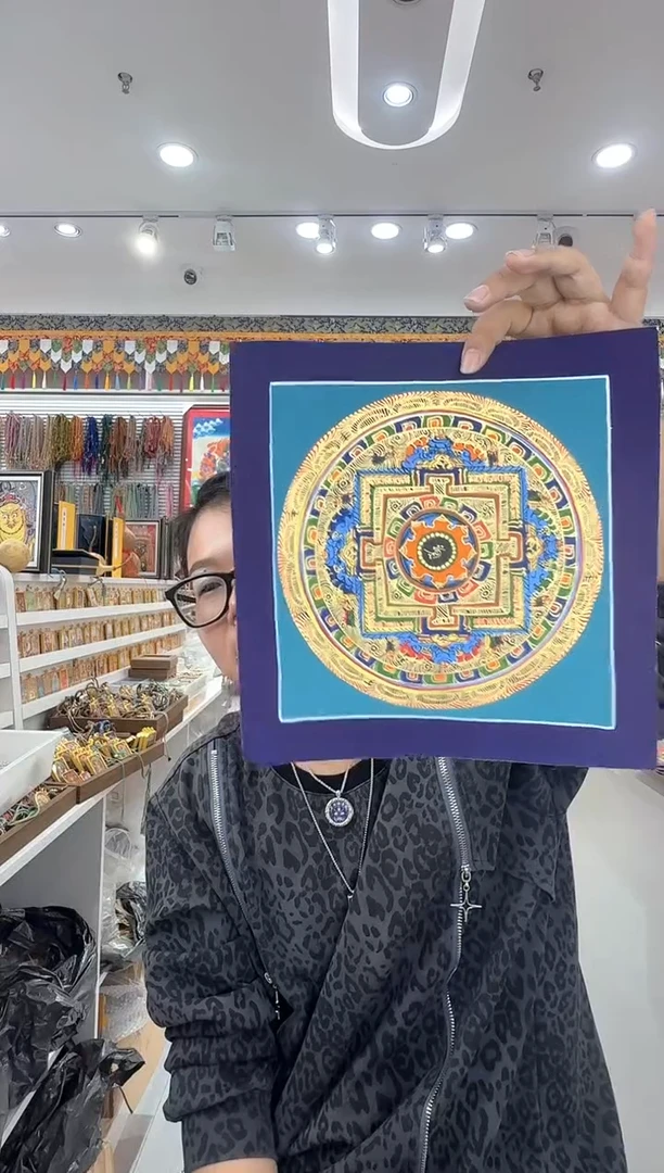 卷轴画咒轮  纯手绘唐卡 （不退不换）
