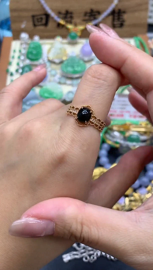 【闪购商品】翡翠戒指18K金镶嵌315-中国好珍宝