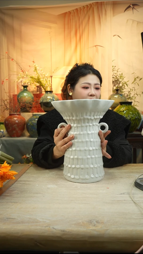 高30口23高温陶瓷花瓶