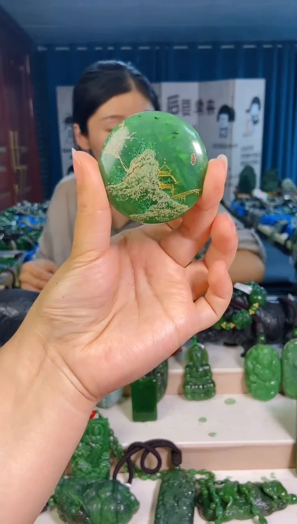 和田玉未镶嵌挂件1