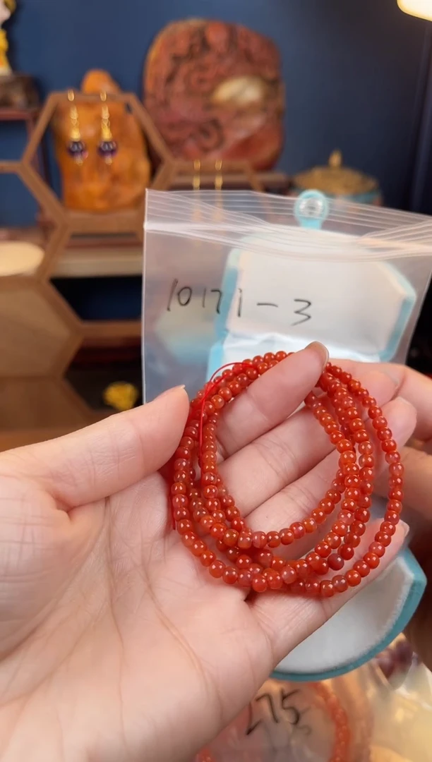 未镶嵌手串南红玛瑙若**师，10171-3