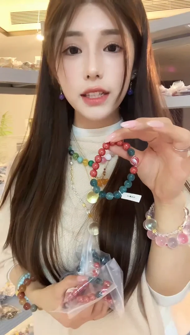 未镶嵌手串水晶朱砂溏心玛瑙女款氛围感手串（多样性发其一）