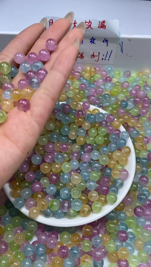 未镶嵌颈饰碧玺w2502彩虹碧玺8mm*30颗