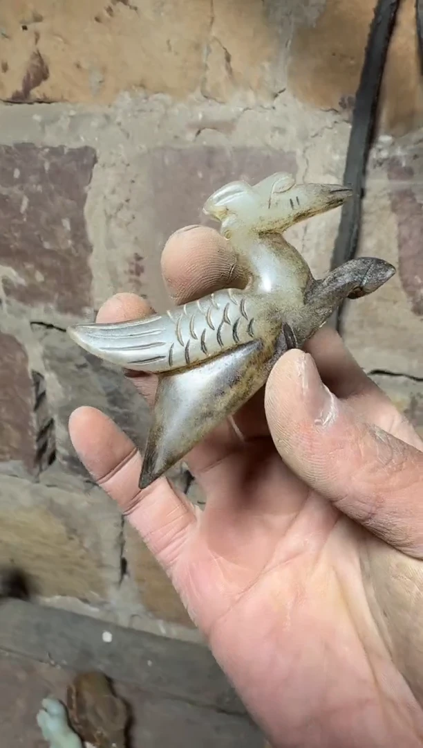 未镶嵌岫岩河磨玉（透闪石质玉）挂件玉器555555