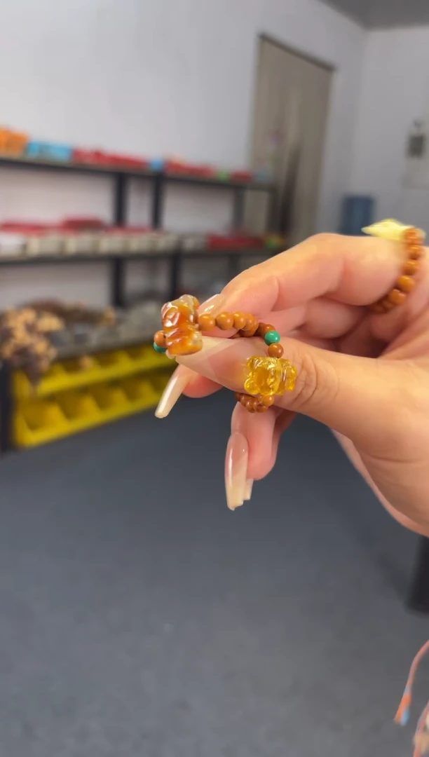 手链蜜蜡未镶嵌蜜蜡【小熊】戒指