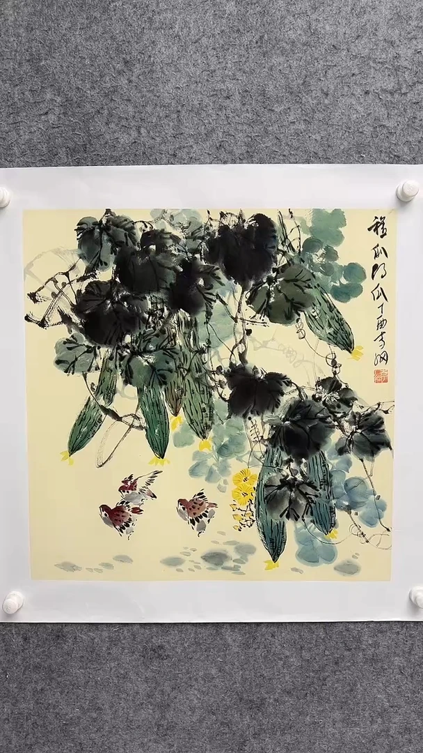 国画李纲-4平尺-花鸟国画