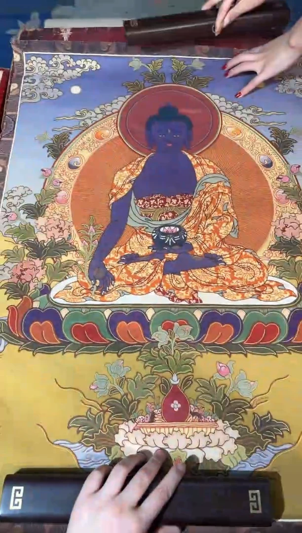 卷轴画龙妹的唐卡tk16