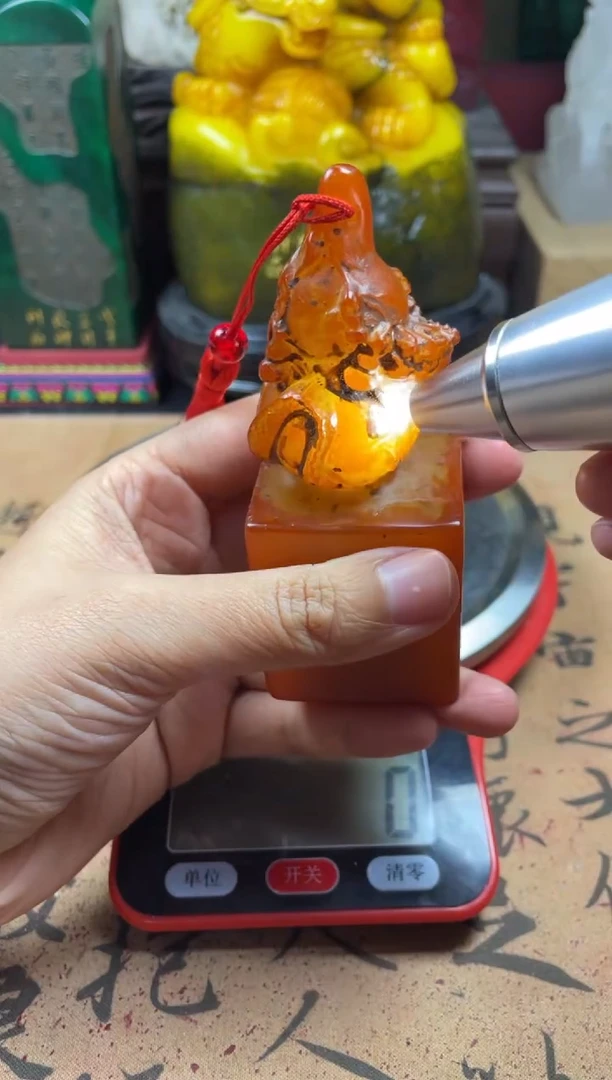 寿山石印石龙盘葫芦