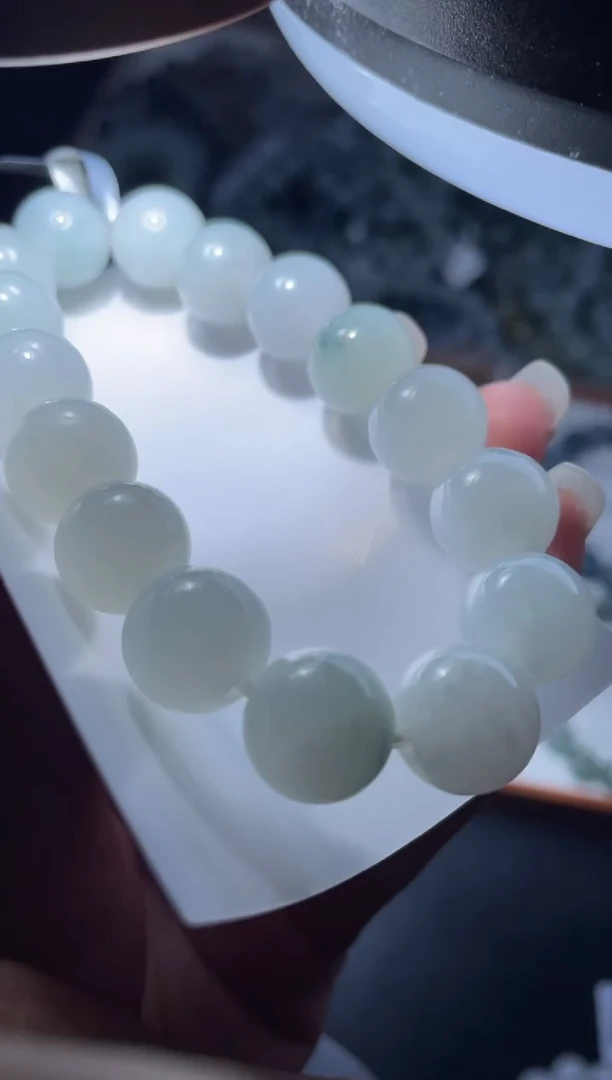 【闪购商品】定制翡翠未镶嵌天然缅甸A货翡翠手串21尺寸12+