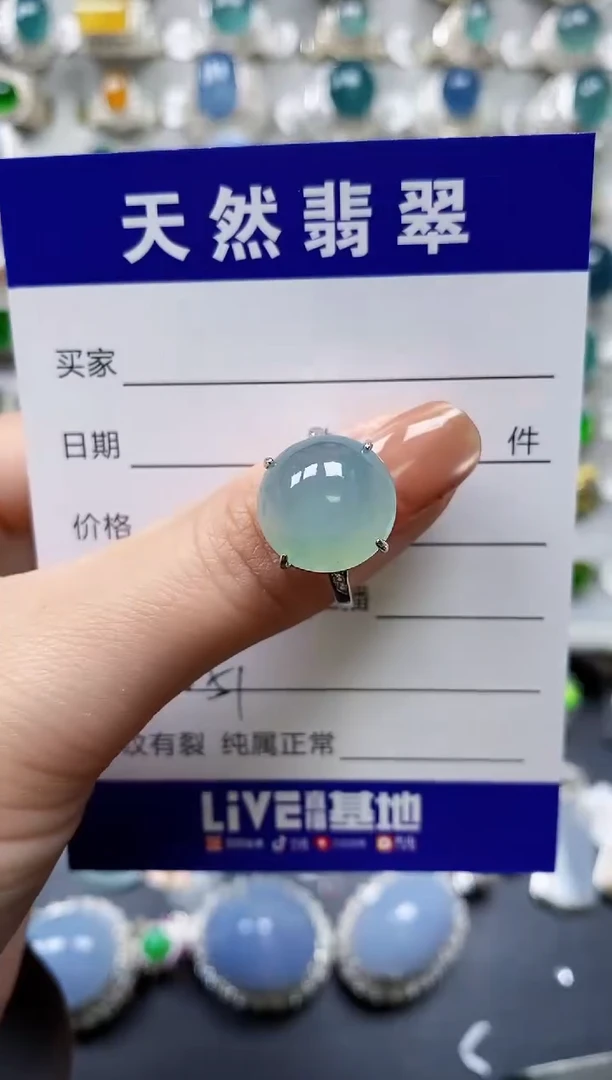 【闪购商品】翡翠戒指银S925镶嵌0251