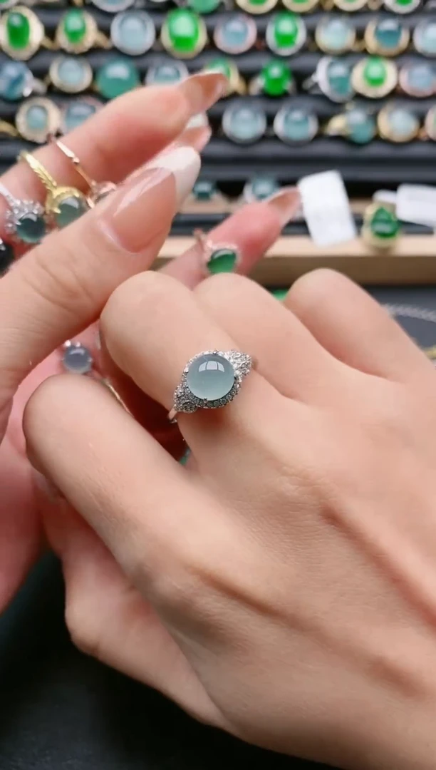 【闪购商品】翡翠戒指银S925镶嵌111111