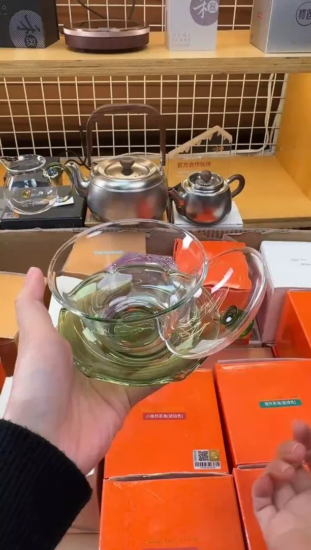 @@禾器晶彩荷叶盖碗湖绿