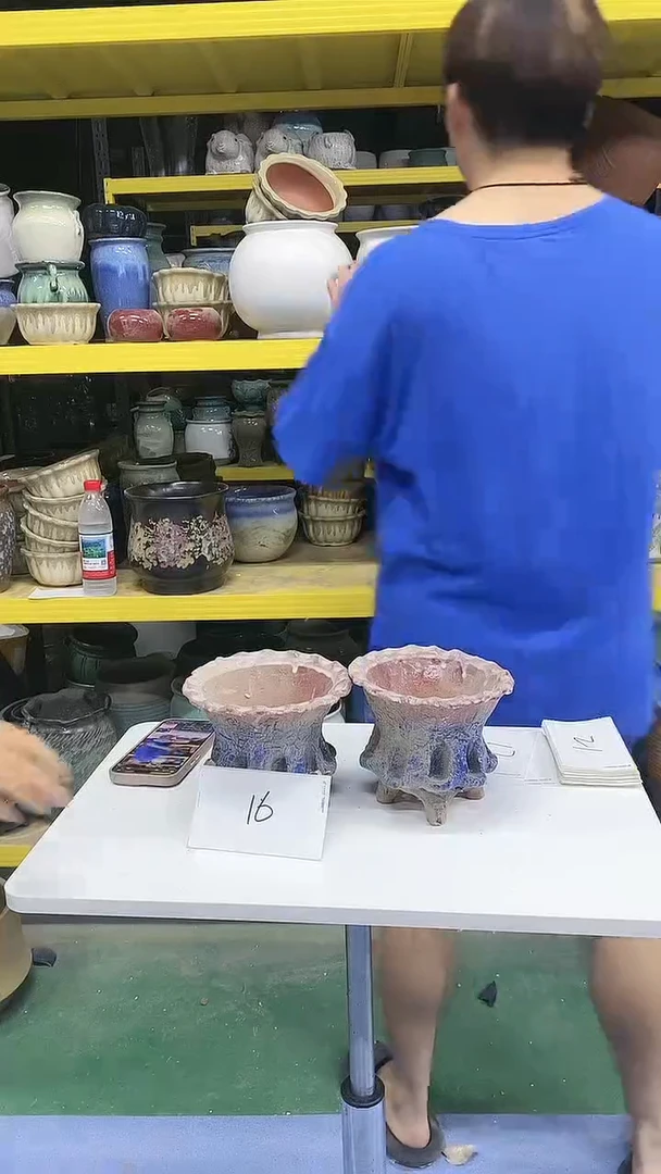 紫砂花盆宜兴紫砂粗陶花盆16