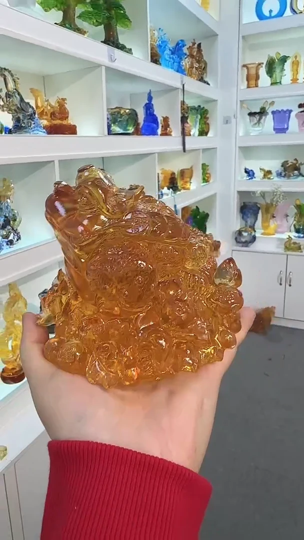 手工艺品琉璃金蟾