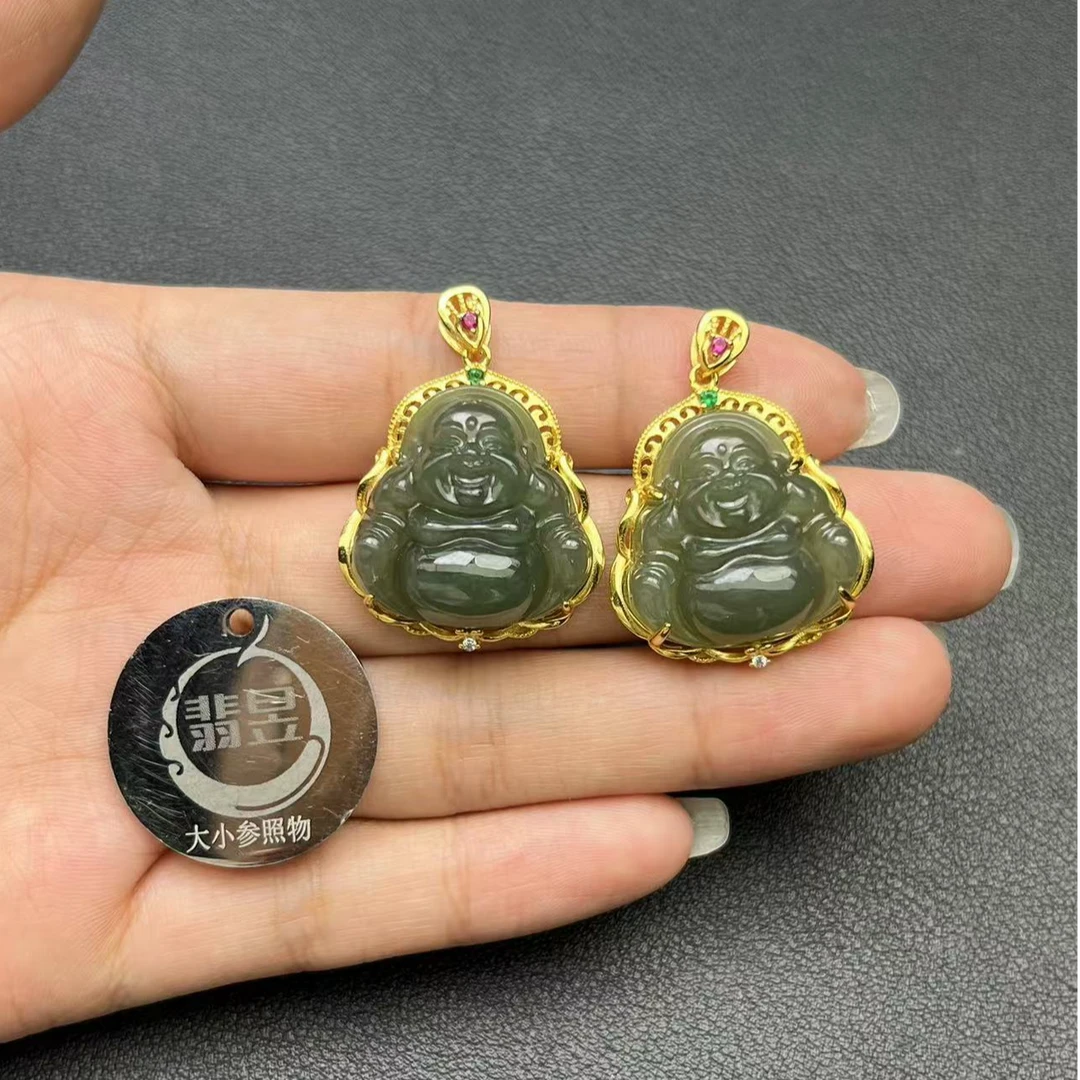 翡昱-B1-23212-和田玉吊坠S925银镶/约20*21*6/-多样性发其一C