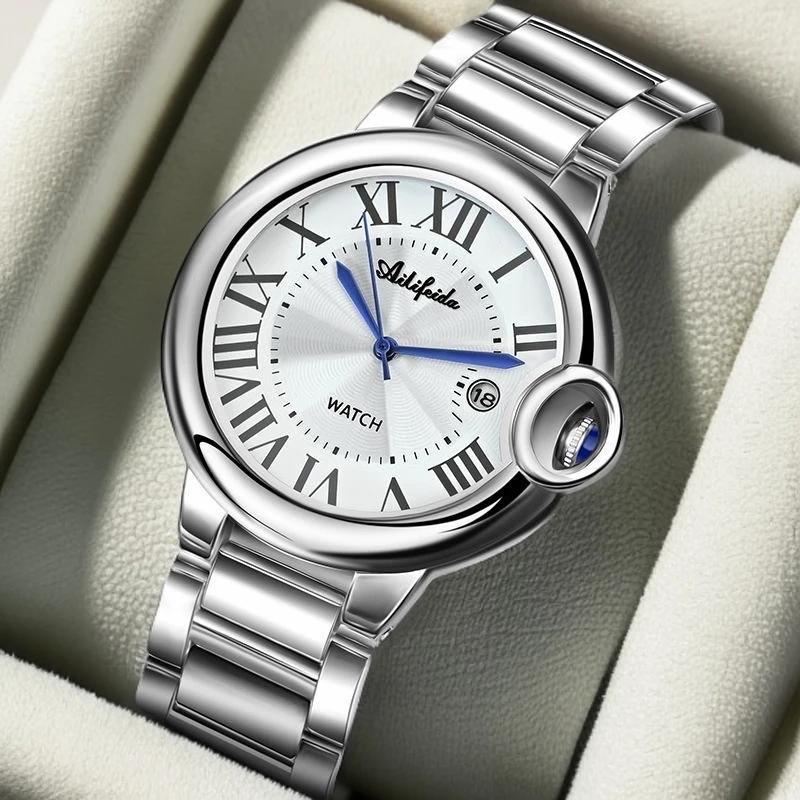 【专柜正品】钢带蓝气球男士手表时尚潮流大气防水日历男款高端