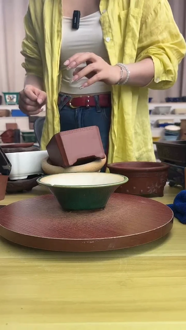 紫砂花盆浅草紫砂花盆微瑕