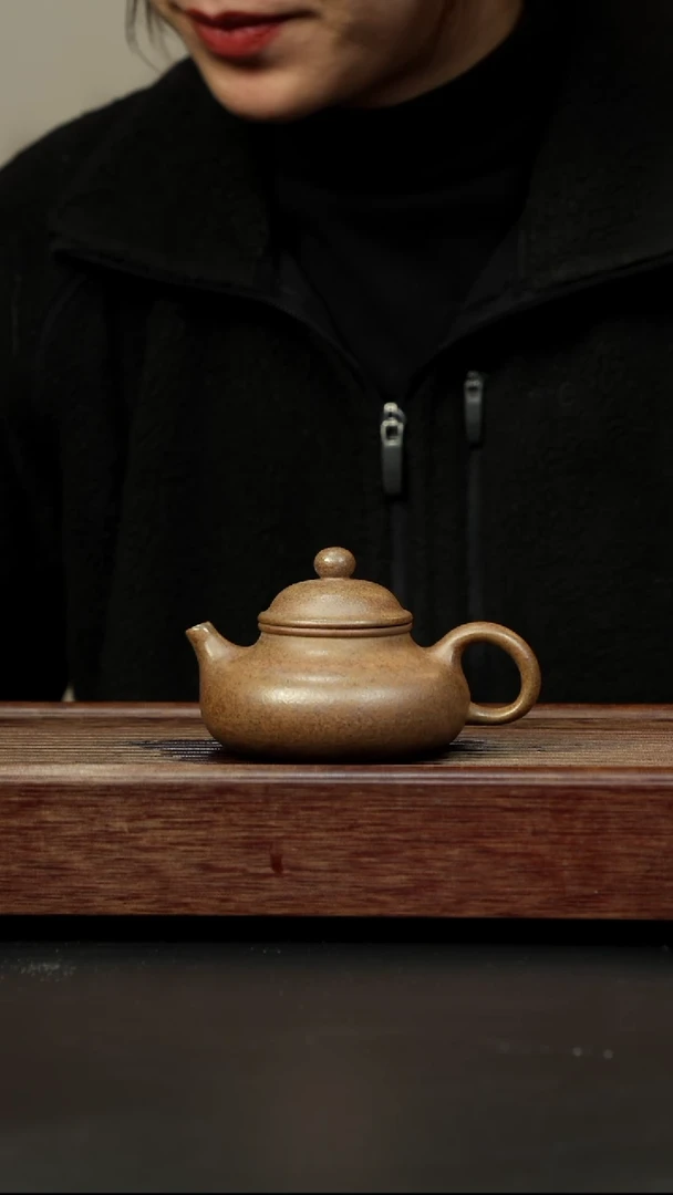 紫砂茶壶黄金段柴烧 容天