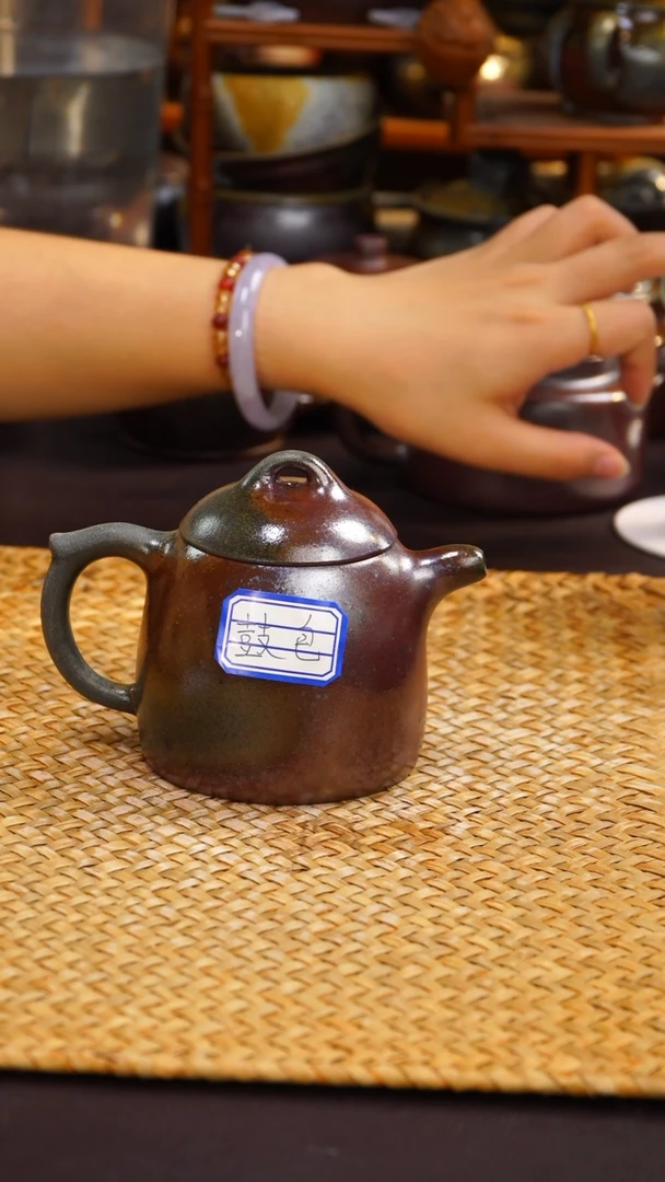 茶壶紫砂可*?纯自然紫砂柴烧