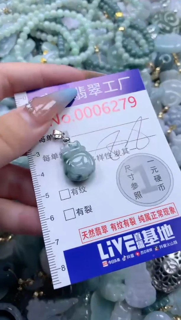 翡翠未镶嵌吊坠(不含链)6279