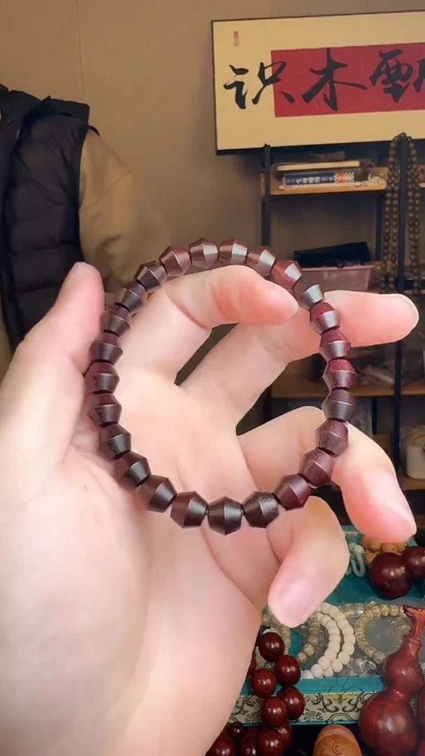 手串/手链小叶紫檀苦行竹珠 单圈