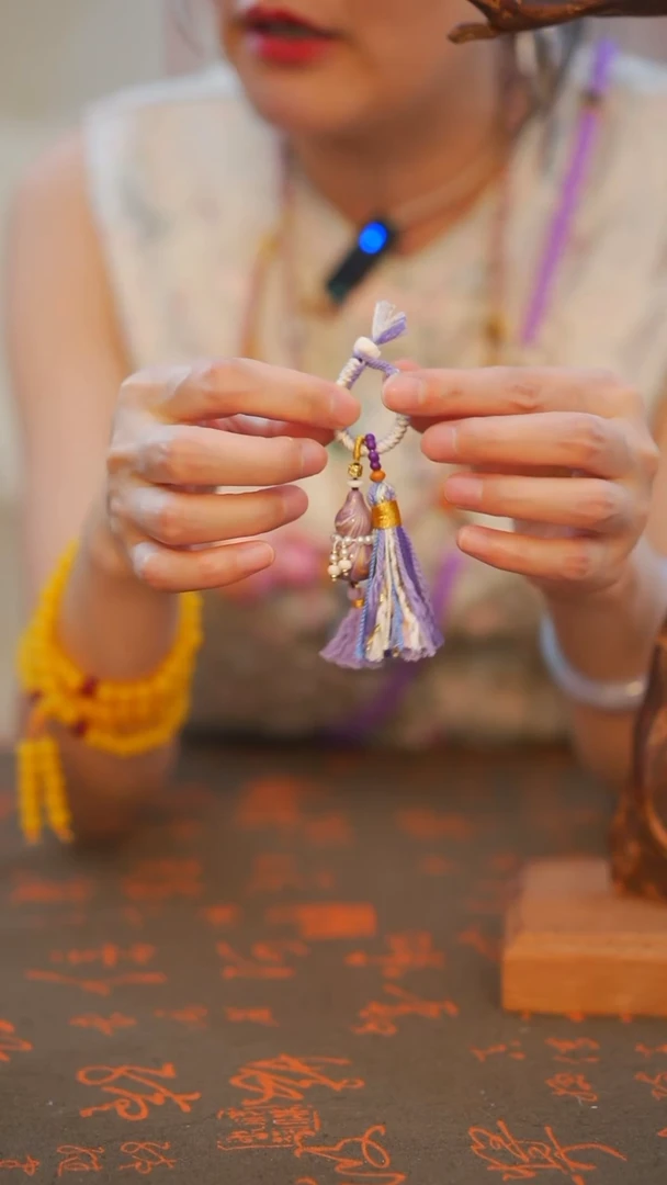 紫色 非遗漆手艺工天然葫芦文玩福禄