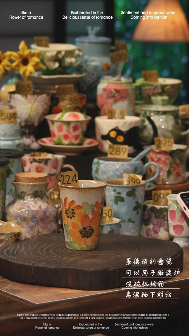 陶瓷景德镇高温釉下彩手工手绘款式